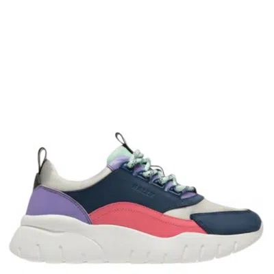 Bally Bitti Nubuck Leather Sneakers In Blue