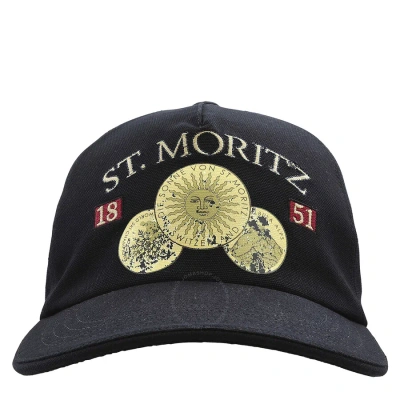 Bally Black 1851 St Moritz Print Baseball Cap