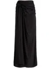 Bally Asymmetric Ruffled Skirt In Black In Black