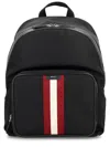 Bally Black Backpack With Vertical Stripe In Black