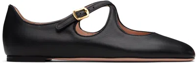 BALLY BLACK BALLYRINA BALLERINA FLATS
