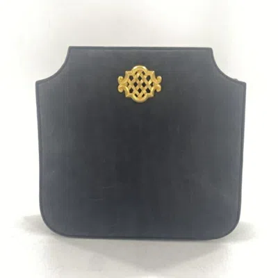 Pre-owned Bally Black Blue Suede Shoulder Bag () In Black, Blue