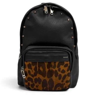 Pre-owned Bally Black Brown Leather Backpack () In Black, Brown