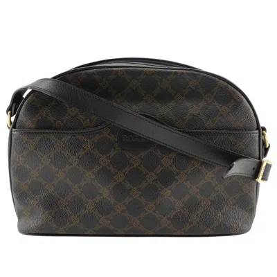 Pre-owned Bally Black Brown Pvc Shoulder Bag () In Black, Brown