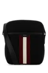 Bally Black Canvas Crossbody Bag In Black