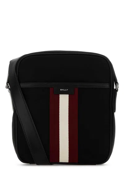 Bally Black Canvas Crossbody Bag In Pink