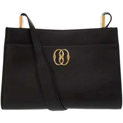 Pre-owned Bally Black Canvas Leather Shoulder Bag ()