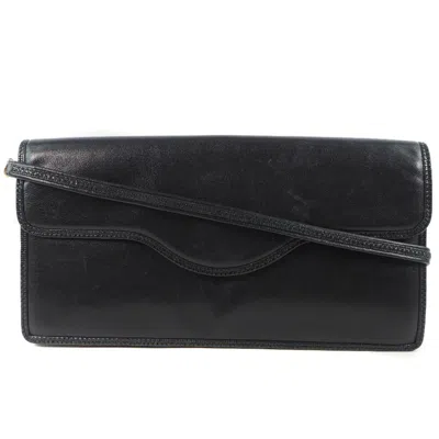 Pre-owned Bally Black Gold Leather Shoulder Bag () In Black, Gold