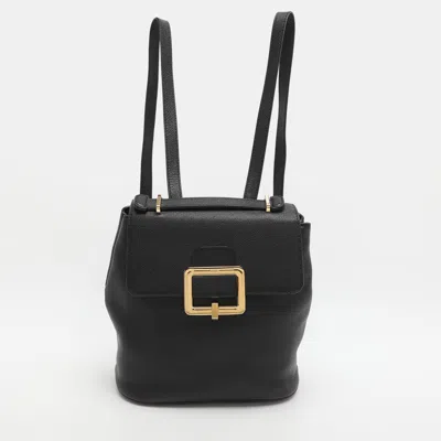 Pre-owned Bally Black Jayden Buckle Detail Backpack