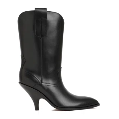 BALLY BLACK LAVYN LEATHER BOOTS