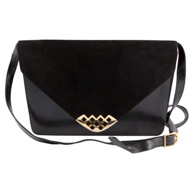 Pre-owned Bally Black Leather And Suede Shoulder Bag
