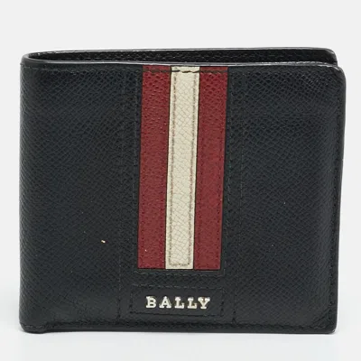 Pre-owned Bally Black Leather Bifold Wallet