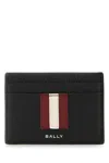 Bally Blue Leather Card Holder In Blue