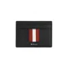 Bally Black Leather Card Holder In Black