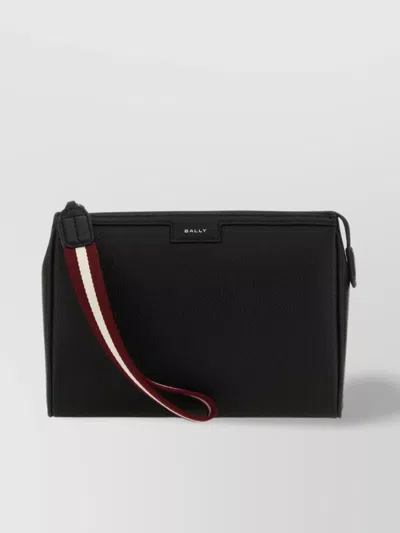 Bally Black Leather Code Clutch
