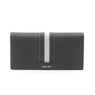 Pre-owned Bally Black Leather Long Wallet (bi-fold) ()