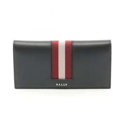 Pre-owned Bally Black Leather Long Wallet (bi-fold) ()