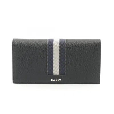 Pre-owned Bally Black Leather Long Wallet (bi-fold) ()