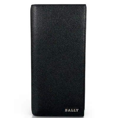 Pre-owned Bally Black Leather Long Wallet (bi-fold) ()