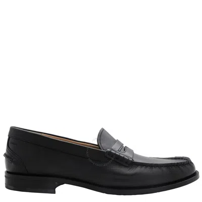 Bally Black Leather Penny Loafers