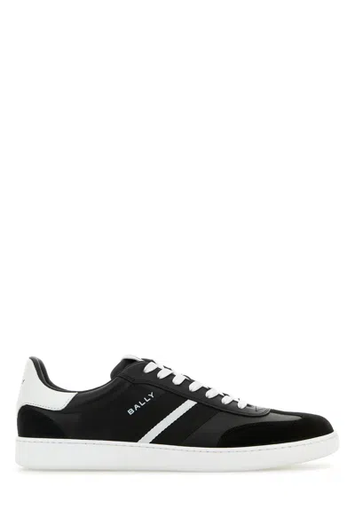 BALLY BALLY BLACK LEATHER ROGET SNEAKERS