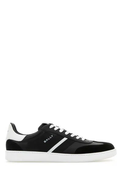 BALLY BALLY BLACK LEATHER ROGET SNEAKERS