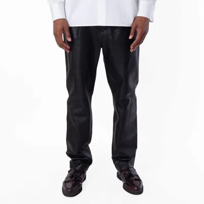 Bally Black Leather Trousers