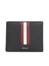 Bally Bi-fold Wallet In Black/red+pall