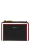 Bally Leather Wallet With Contrast Trim And Gold-tone Hardware In Blackoro