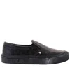 Bally Black Leory-croc Embossed Slip-on Sneakers In Black