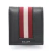 Bally Black Multi-color Leather Wallet (bi-fold) In Black, Multi-color