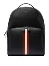 Bally Mythos Vertical Stripe Leather Backpack In Black