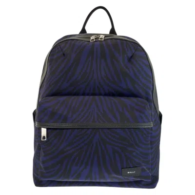 Pre-owned Bally Black Navy Nylon Backpack () In Black, Navy