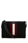 Bally Logo-tape Clutch Bag In Black