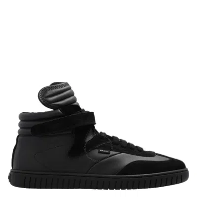Bally Black Parrel-mid Leather High-top Sneakers