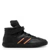 Bally Black Parrel-midribbon Calf Plain High-top Sneakers In Black