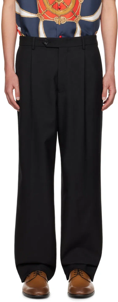 Bally Black Pleated Trousers