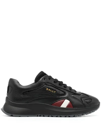 Bally Black Red White Calf Sneakers