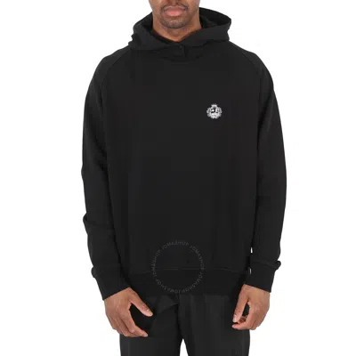 BALLY BALLY BLACK ST. MORITZ GRAPHIC PRINT COTTON HOODIE