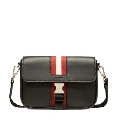 Bally Black Striped Shoulder Bag