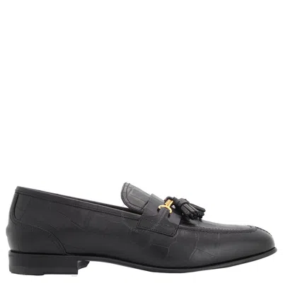Bally Black Suisse Leather Loafers