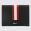 BALLY BALLY BLACK, WHITE AND RED LEATHER WALLET