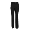 Bally Wool Flared Trousers In Black