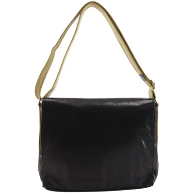 Pre-owned Bally Black Yellow Leather Shoulder Bag () In Black, Yellow