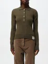Bally Knitted Cashmere Polo Top In Green