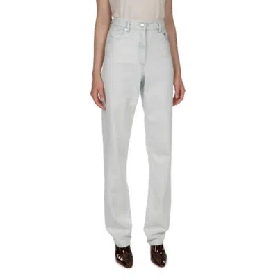 Bally Bleached White Denim High-waist Jeans In Neutral