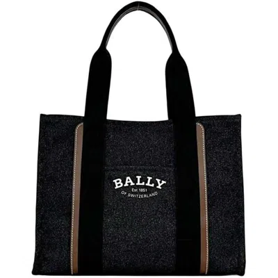 Pre-owned Bally Blue Canvas Leather Tote Bag () In Multi