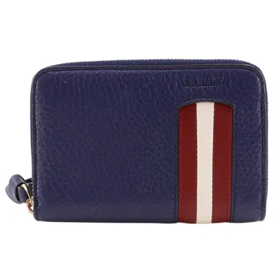 Pre-owned Bally Blue Leather Coin Purse/coin Case ()