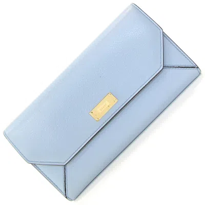 Pre-owned Bally Blue Leather Long Wallet (bi-fold) ()
