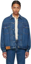 Bally Long Sleeve Denim Jacket In Blue